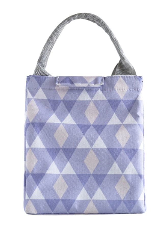 Reusable Lunch Bag Purple/White/Grey 24 x 20centimeter