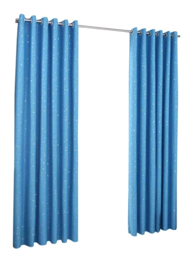 Printed Blackout Window Curtains Sky Blue 98x40inch