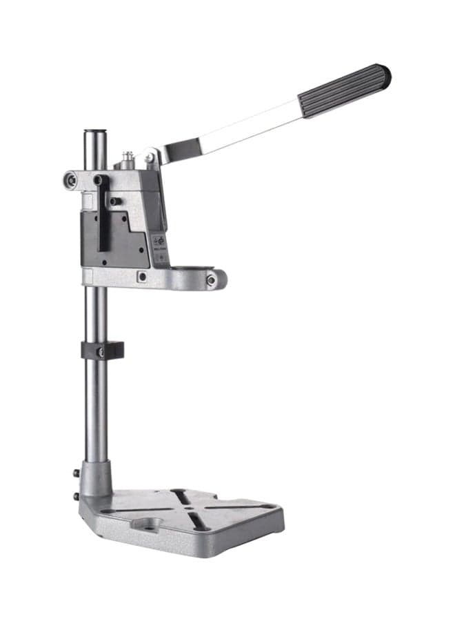 Clamp Base Bench Drill Press Stand Silver/Black 8.7x5.5inch