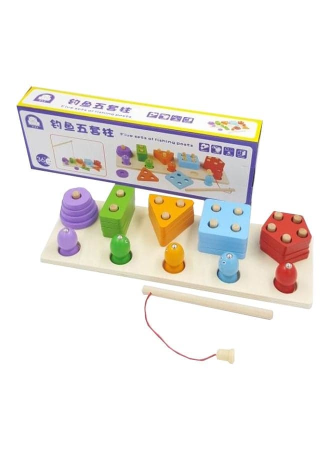 Wooden Five Sets Of Fishing Post