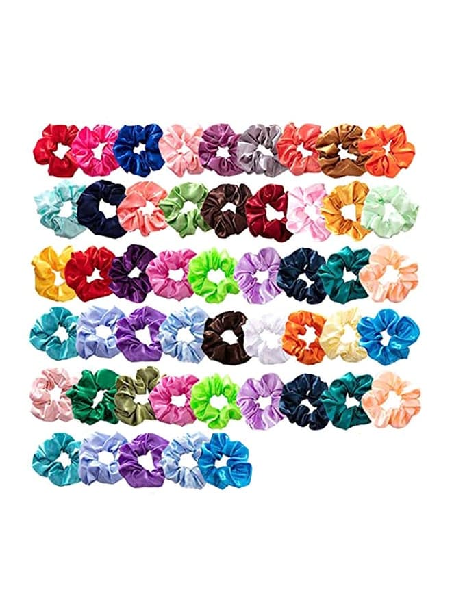 50-Piece Elastics Hair Ties Multicolour