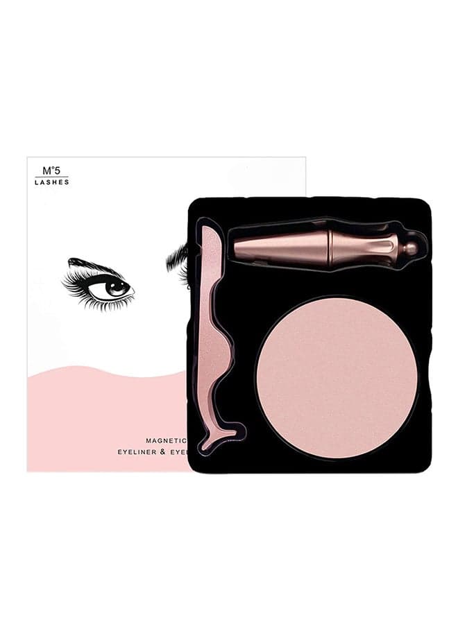 Eyeliner And Magnetic Eyelashes With Applicator 5D-03 Black