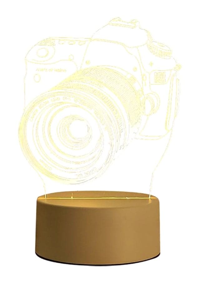 Camera 3D Night Light Table Lamp Brown/Clear 20.5 x 14.5cm