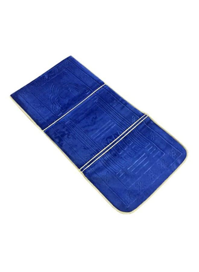 Foldable Prayer Mat With Backrest Blue 114x54cm