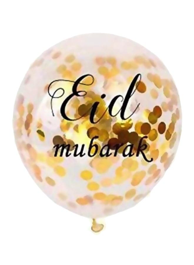 5-Piece Eid Mubarak Printed Balloon Set