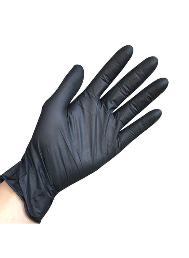 100-Piece Disposable Industrial Nitrile Gloves Black