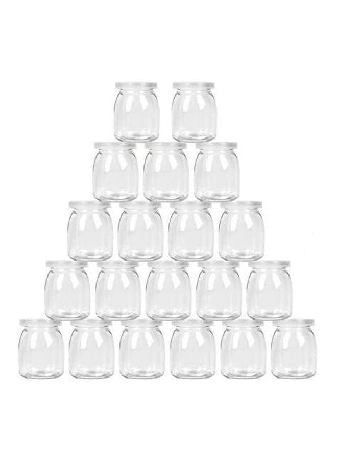 20-Piece Jar With Lid Clear 20 x 100ml