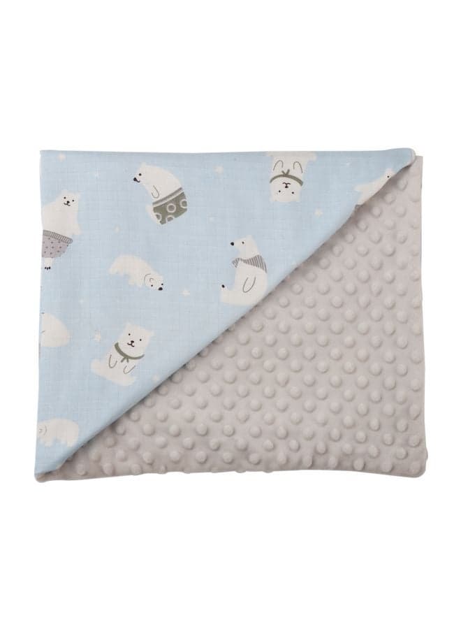 Bear Printed Baby Dotted Blanket