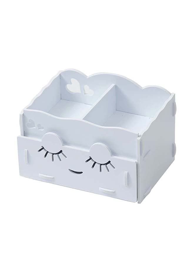 Wooden Desktop Shelf Bookshelf White 22x16x16cm