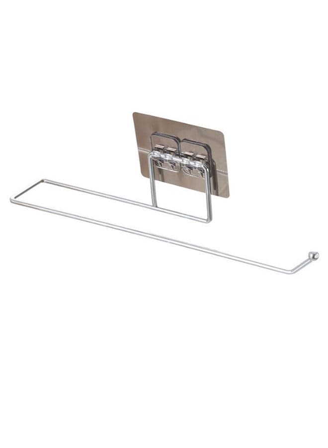 Towel Holder Bar Silver/Brown 26.5 x 6cm