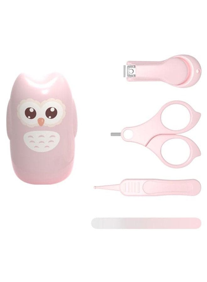 4-Piece Baby Nail Care Set With Owl Storage Box