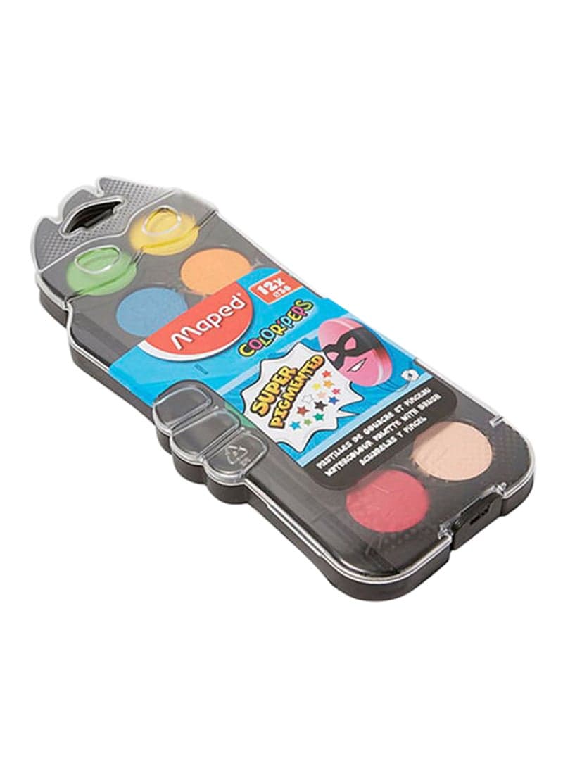 12-Piece Super Pigmented Watercolor Set Multicolour