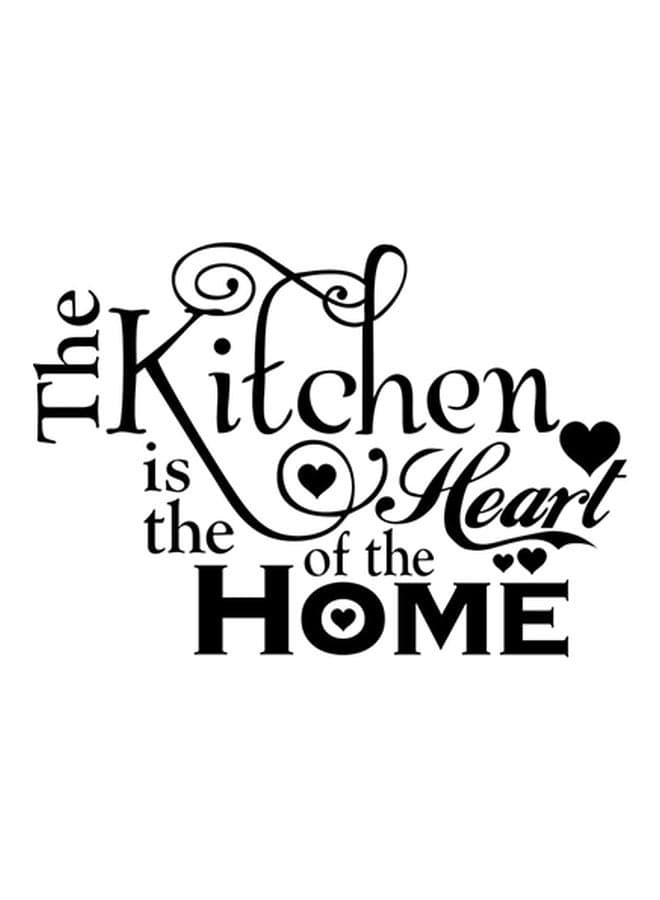 Decorative Quote Printed Wall Sticker Black 20x15centimeter