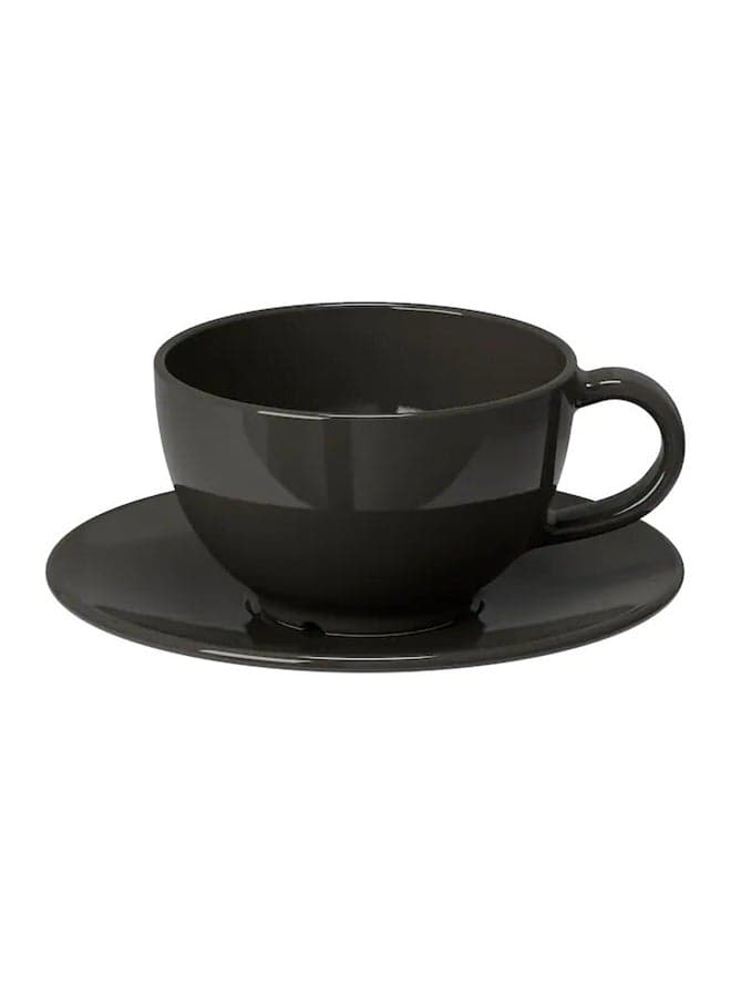 Vardagen Teacup With Saucer Dark Grey