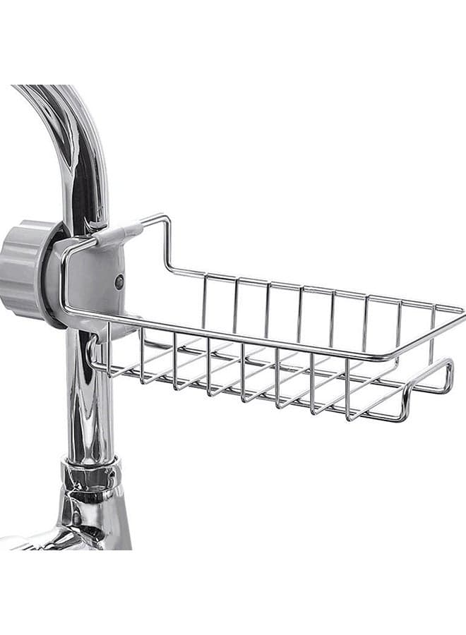 Stainless Steel Hot Sink Hanging Storage Rack Sliver 250x80x55mm