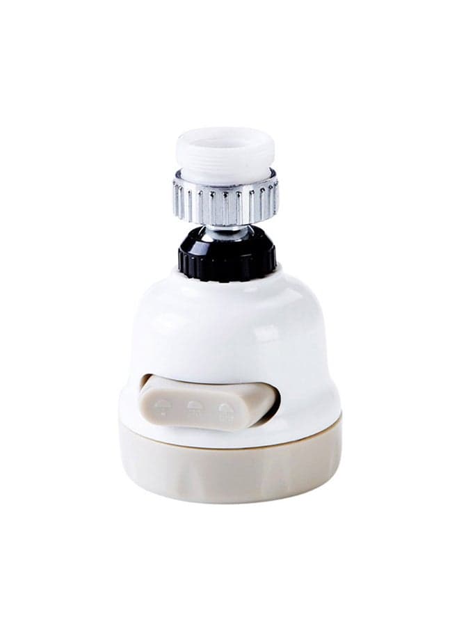 Degree Rotation Faucet Booster Shower Head Tap White 85x53x50mm