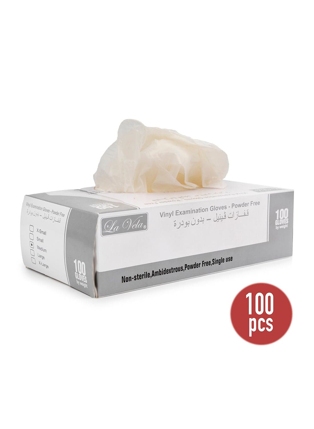 100 Piece Disposable Vinyl Gloves Medium Clear Clear
