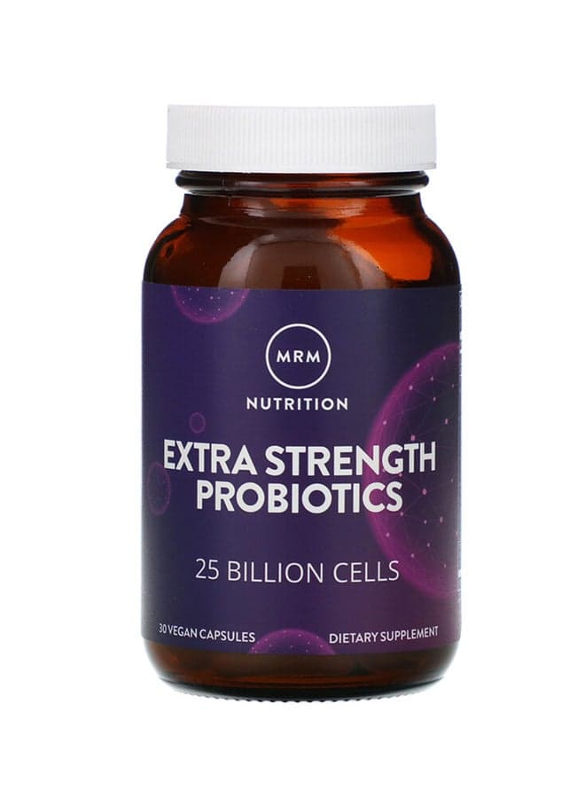Extra Strength Probiotic Dietary Supplement - 30 Vegan Capsules