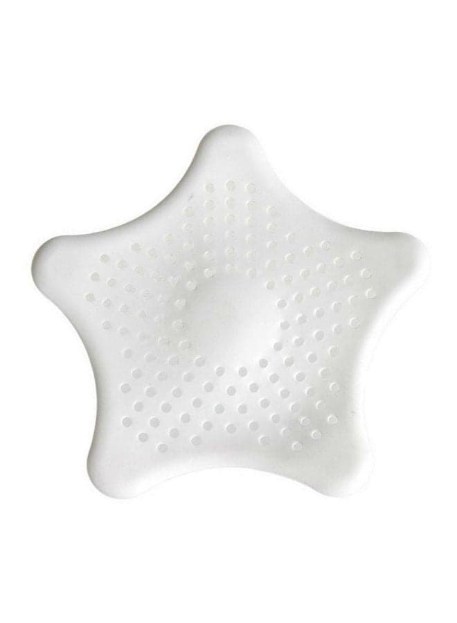 Silicone Sink Drain Strainer White 16x16cm