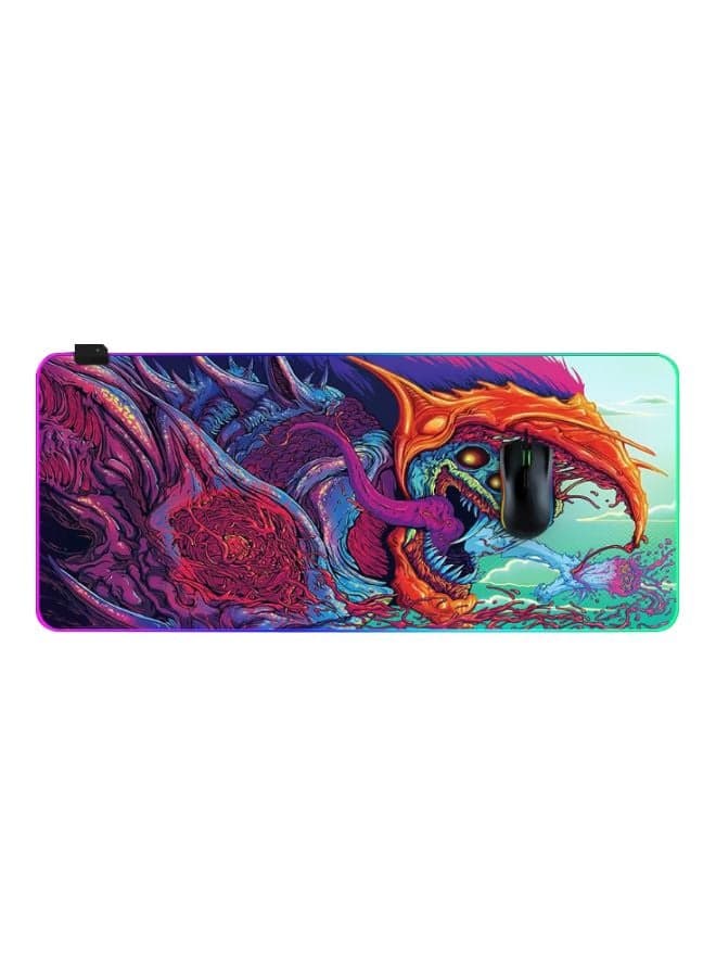 Dragon Printed Color Changing LED Mouse Pad Orange/Blue/Purple