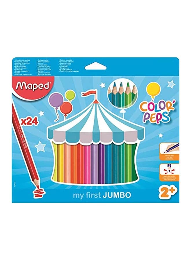 24-Piece Wooden Coloured Pencils Multicolour