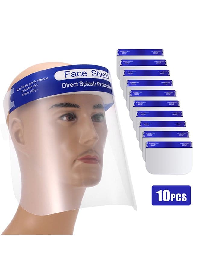 10-Piece Transparent Face Shield 38x30x4cm