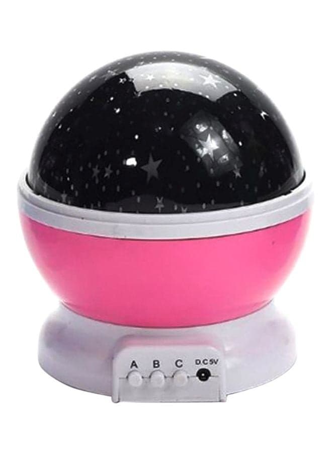 Star And Moon Starlight Projector Lamp Black/White/Pink 13 x 8cm