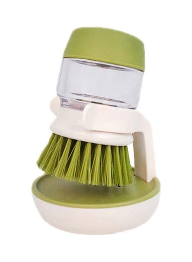 Liquid Soap Dispensing Brush Green 6x9x10cm