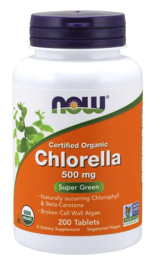 Organic Chlorella Super Green 500mg - 200 Tablets