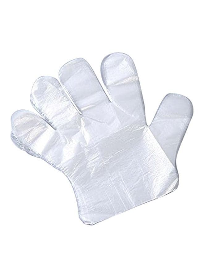 100-Piece Disposable Gloves Set Clear L