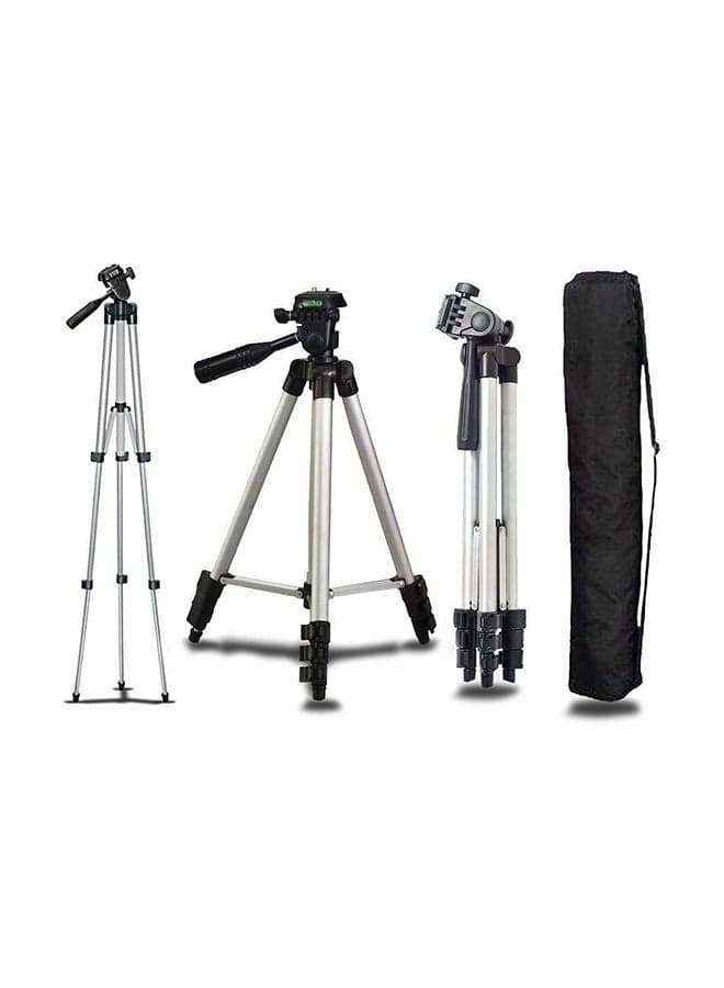 Digital Camera Tripod Stand With Cover Black/Silver