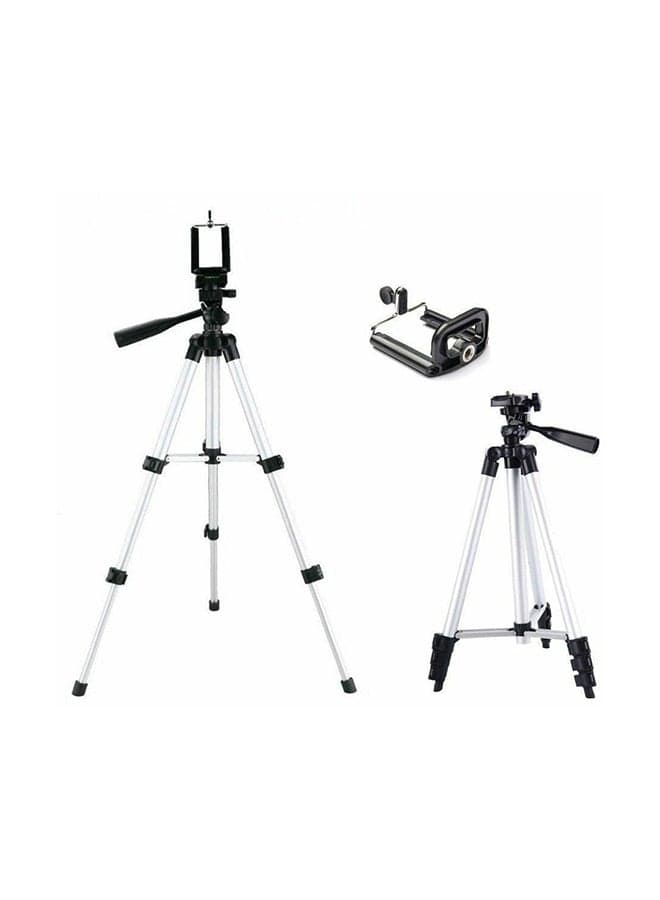 Adjustable Camera Tripod Silver
