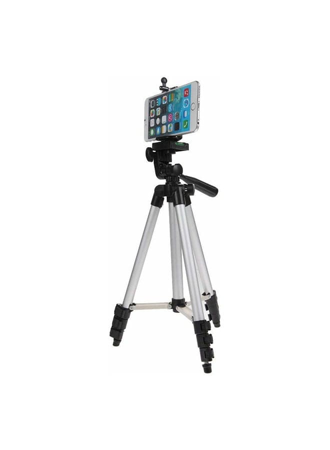Portable Camera Tripod Stand Silver