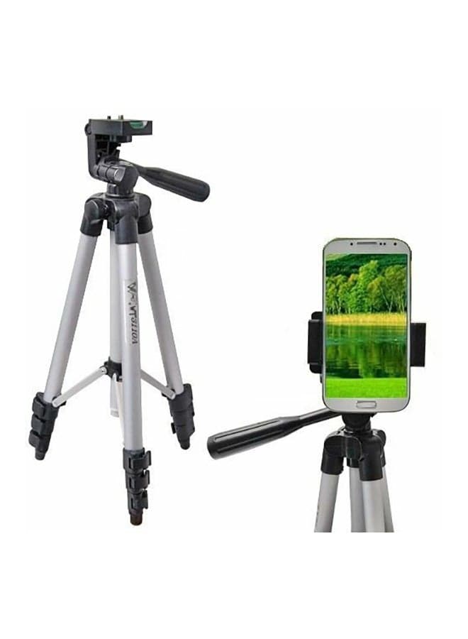 Digital Camera Camcorder Adjustable Tripod Stand Silver