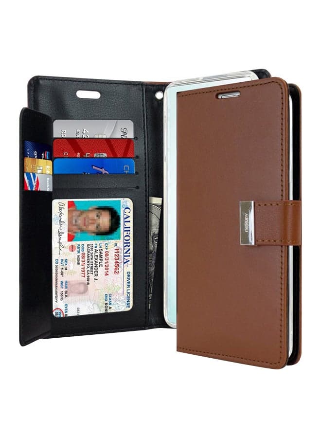 Leather Protective Case Cover For iPhone 11 Brown