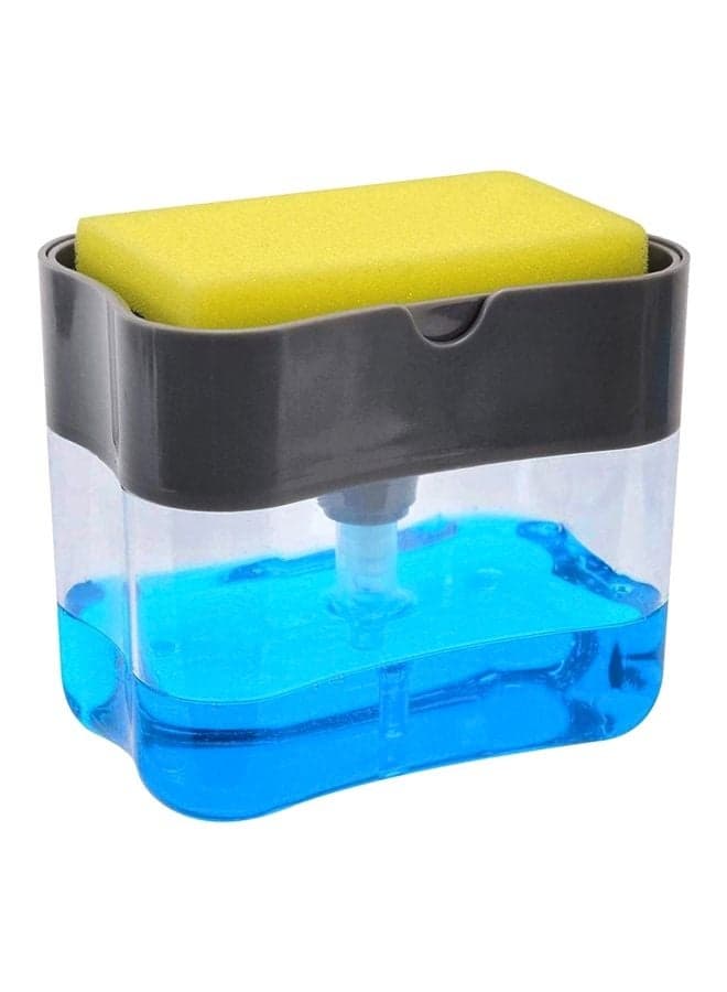 2-In-1 Soap Pump And Sponge Caddy Detergent Dispenser Holder Multicolour -cm