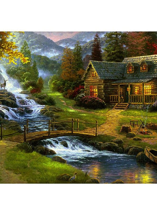 Cottage House Pattern DIY 5D Cross Stitch Kit Multicolour