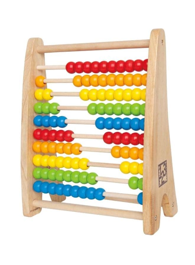 Rainbow Wooden Counting Bead Abacus - Colorful Educational Toy for Learning Numbers and Counting Skills | Develops Logic and Mathematical Abilities | Safe for Ages 3+ | Non-Toxic Materials