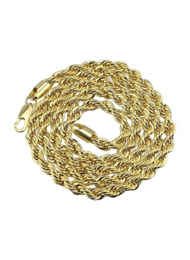 Zinc Alloy Twisted Rope Designed Chain Necklace