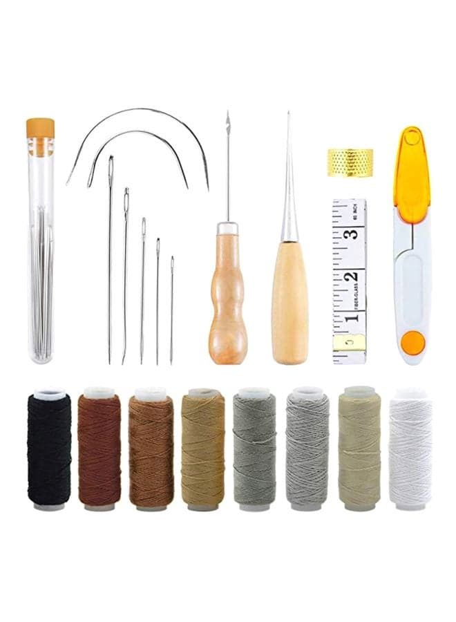 25-Piece Thread Craft Set Beige/Silver/White