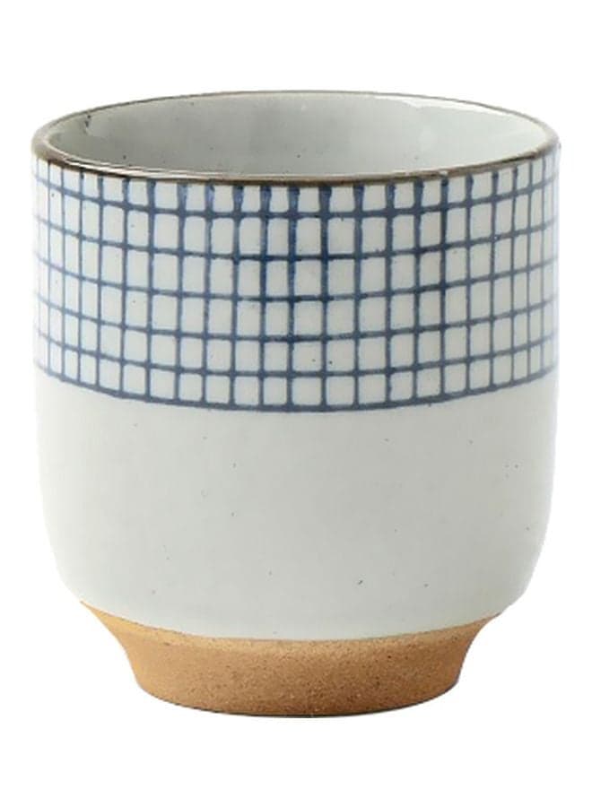 Stoneware Coffee Mug White/Blue/Beige 200ml
