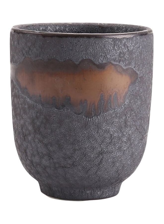 Stoneware Coffee Mug Black/Brown 190ml