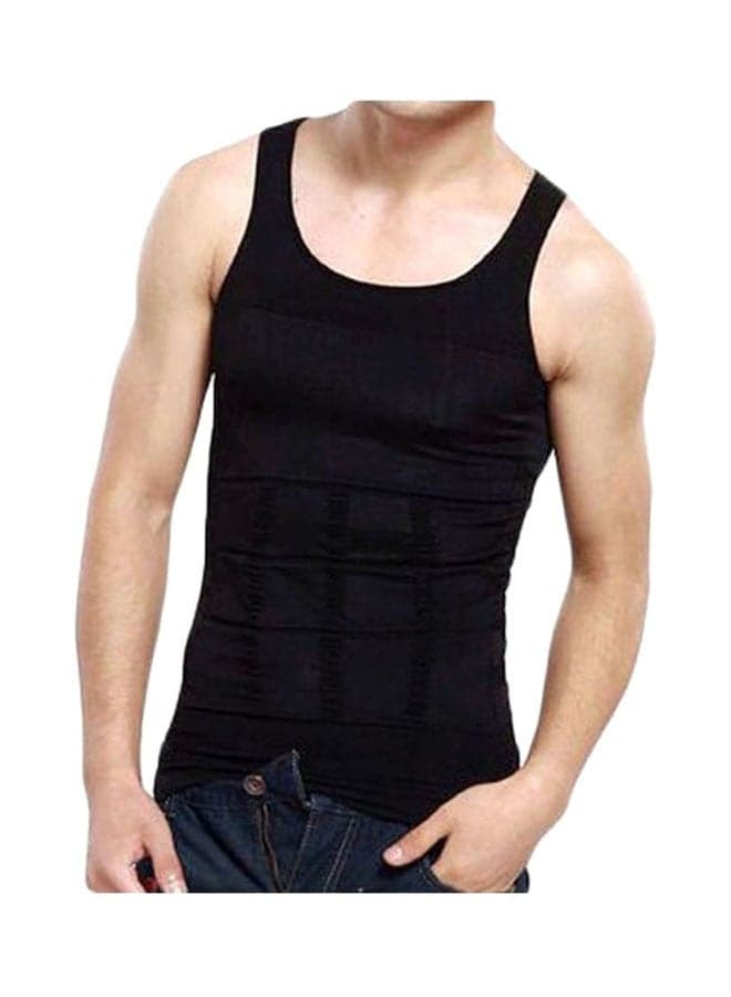 Cotton Round Neck Shapewear Black