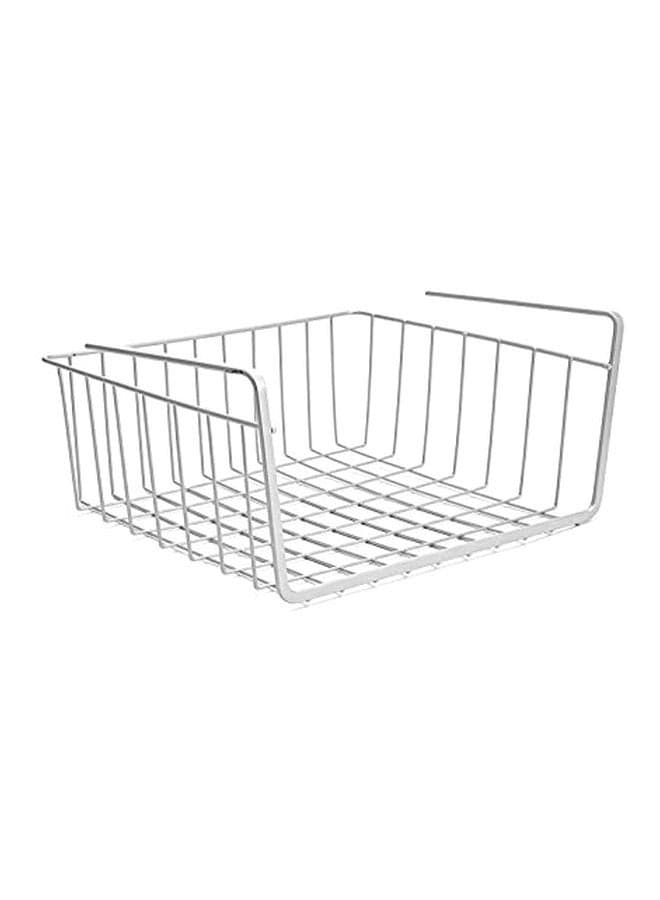 Under Shelf Storage Rack White 14.4x5.3x9.3inch