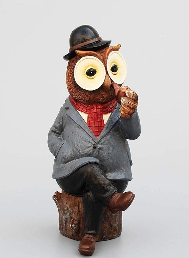 Abstract Owl Modern Sculpture Ornament Craft for Home Decoration Multicolour