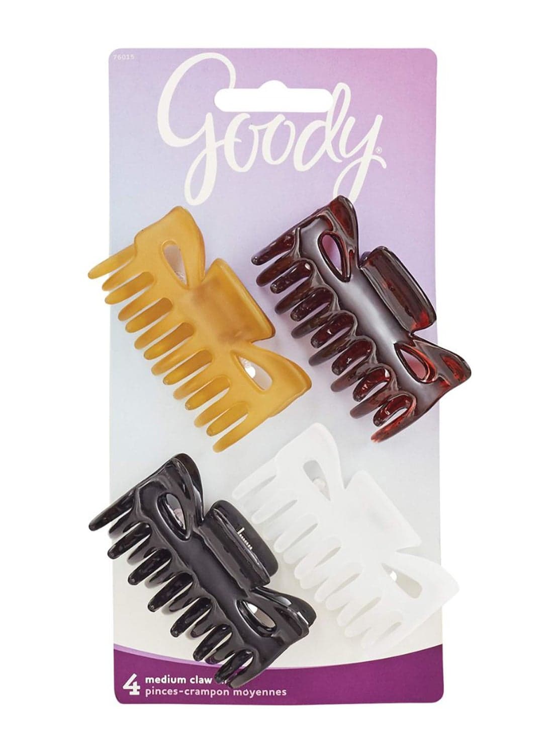 4-Piece Claw Hair Clip Set Multicolour