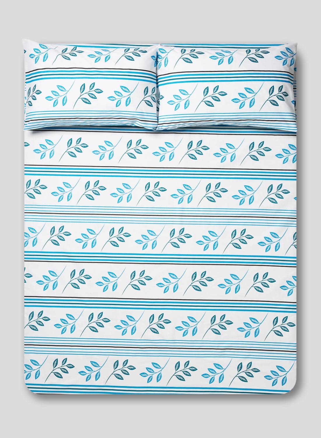 3-Piece Printed Bedsheet Set Queen Size Multicolour