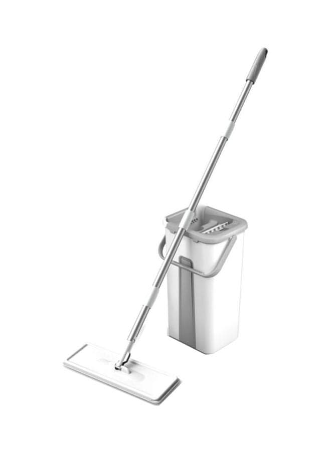 Microfiber Mop With Bucket Set Grey/White