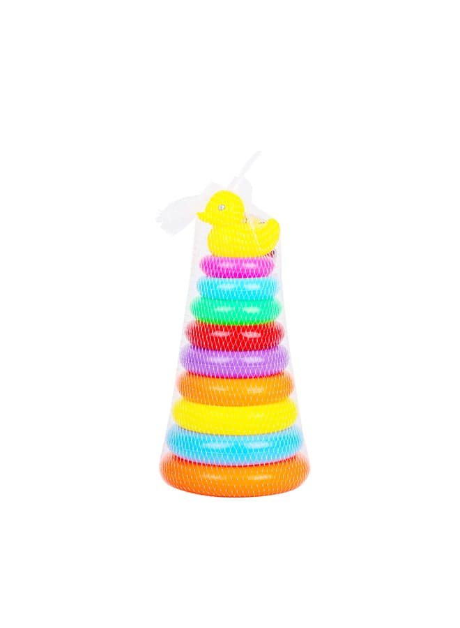 11-Piece Duck Ferrule Stacked Circle Play Toy Net Bag