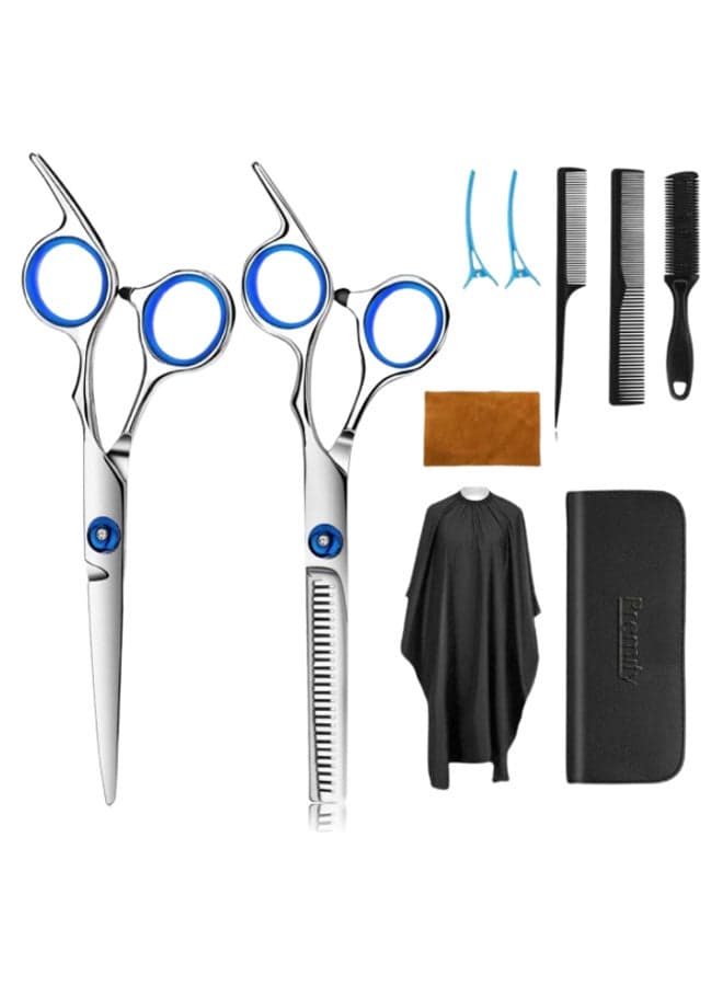 10-Piece Professional Barber Hair Cutting Accessories Set Multicolour